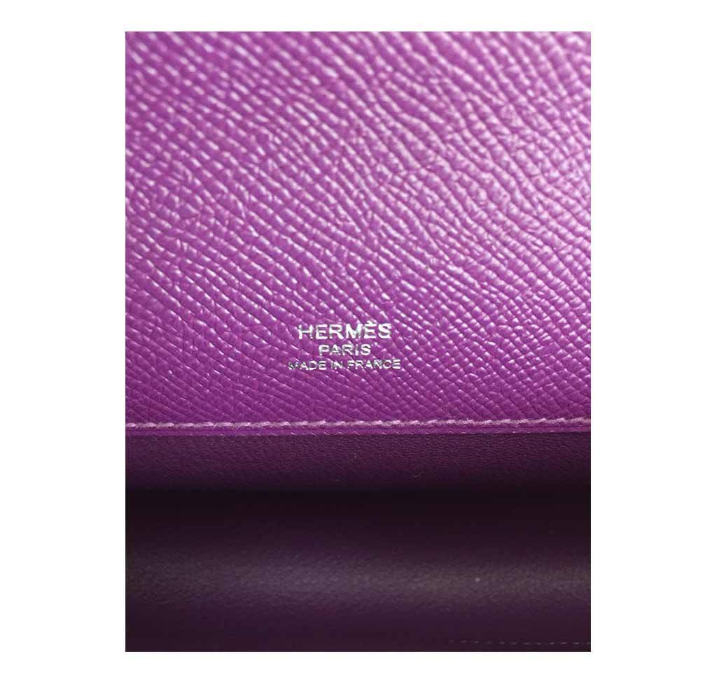 Hermes Kelly Cut Anemone Epsom Leather Palladium Hardware