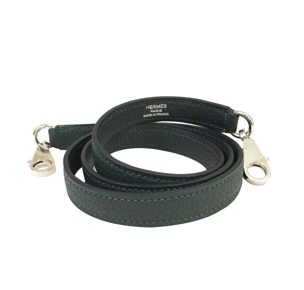 Hermes Kelly 32 Vert Anglais Togo Leather Palladium Hardware