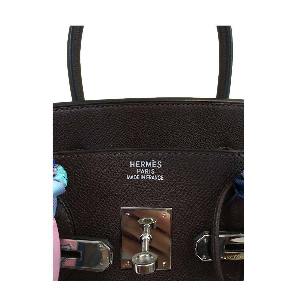 Hermes Birkin 35 Cacao Epsom Leather Palladium Hardware