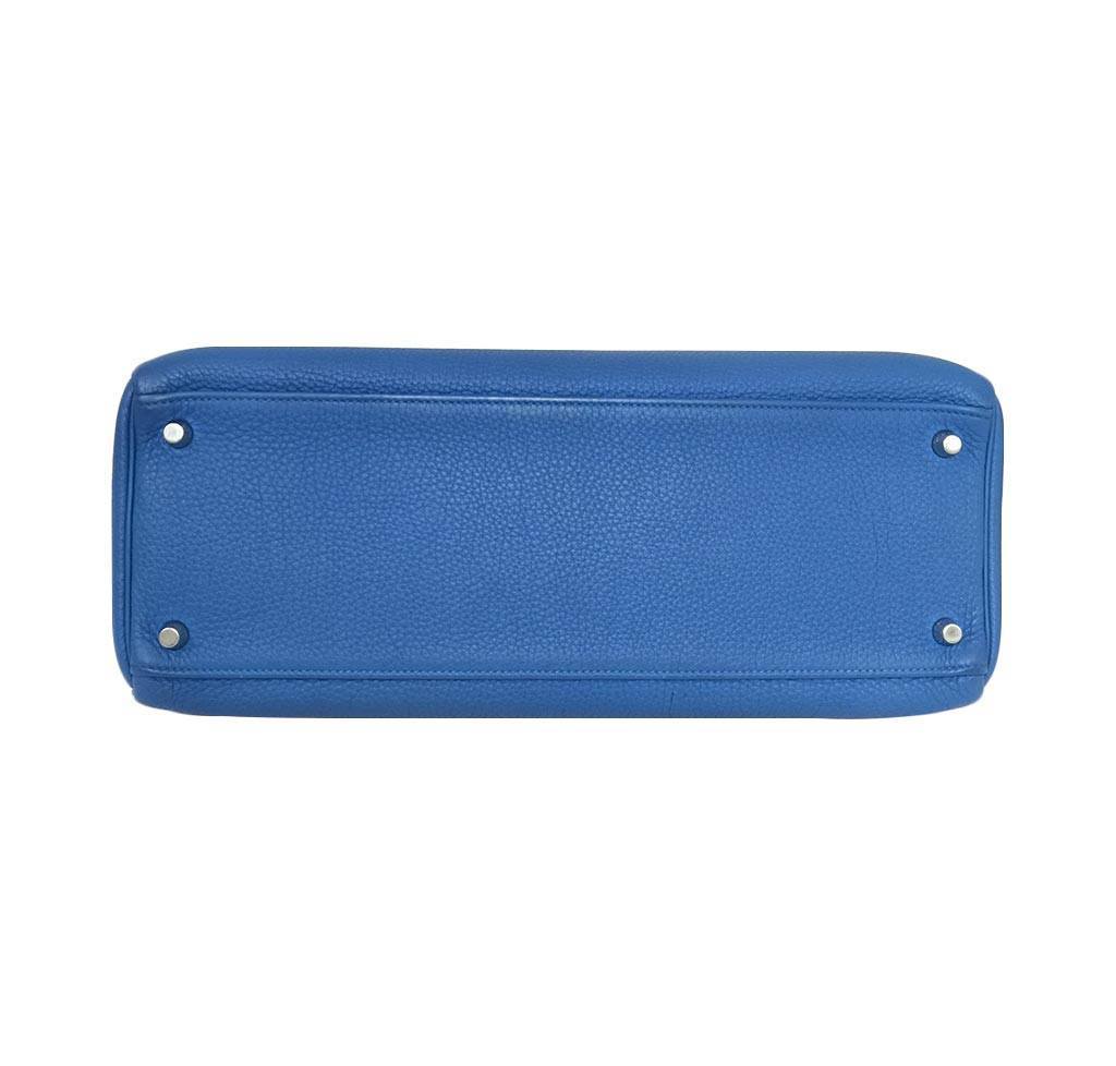 Hermes Kelly Retourne 35 Mykonos Togo Leather Palladium Hardware