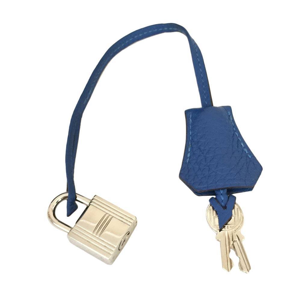 Hermes Kelly Retourne 35 Mykonos Togo Leather Palladium Hardware
