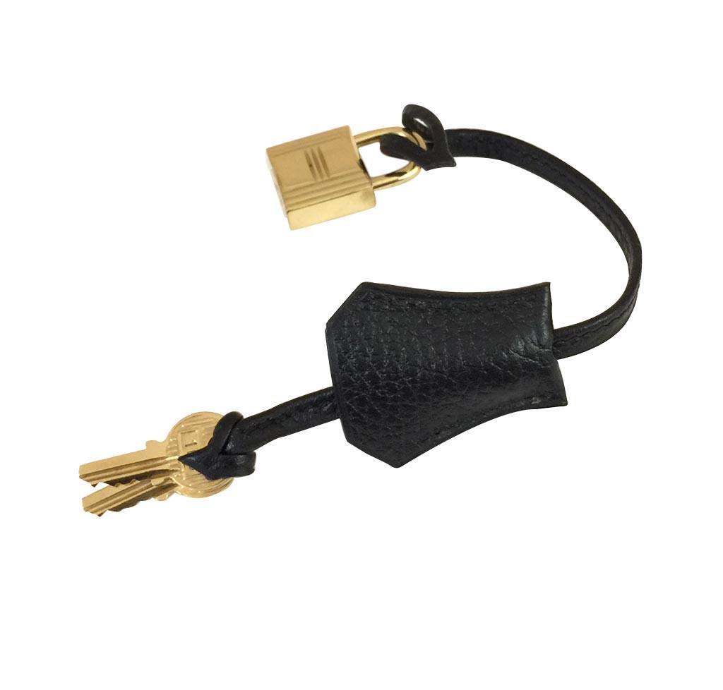 Hermes Kelly 32 Black Ardennes Leather Gold Hardware