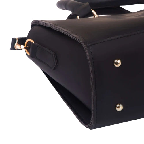 Velkado Urban Black Leather Tote Bag