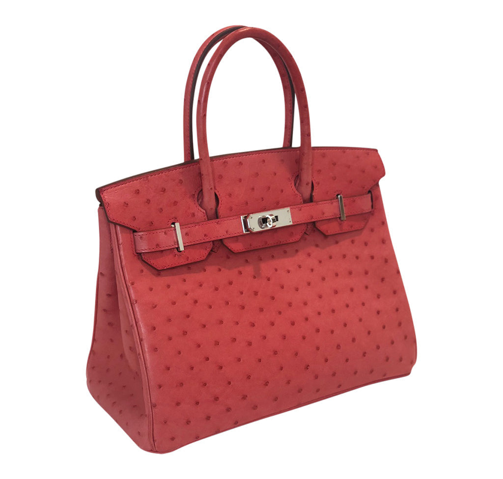 Hermes Birkin 30 Ostrich Bougainvillea