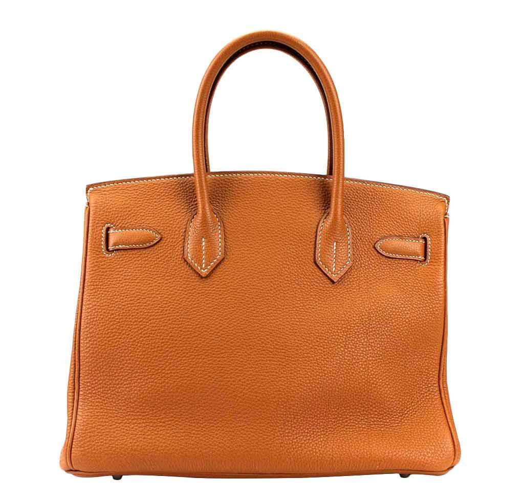 Hermes Birkin 30 Gold Togo Leather Palladium Hardware