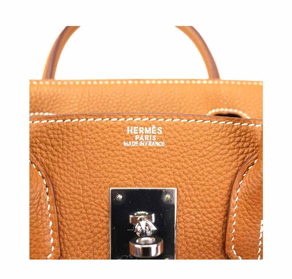 Hermes Birkin 30 Gold Togo Leather Palladium Hardware