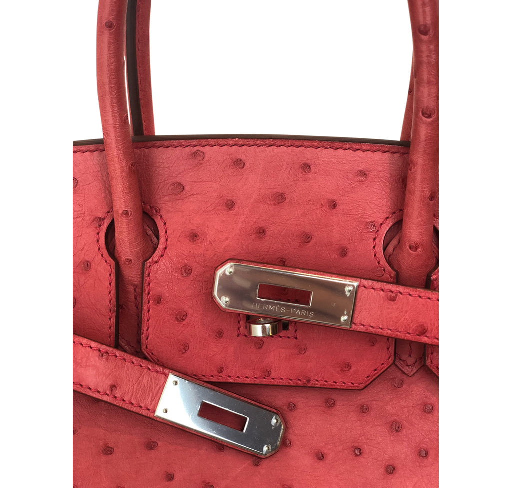 Hermes Birkin 30 Ostrich Bougainvillea