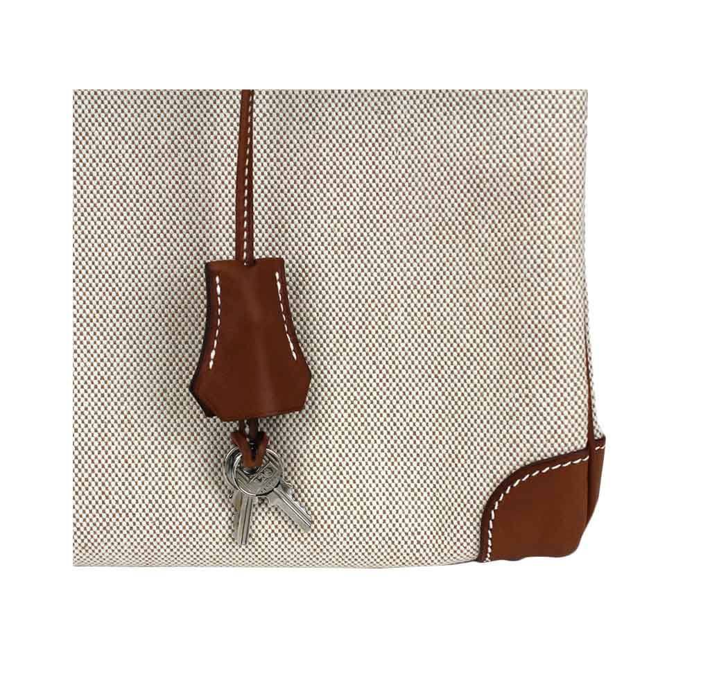 Hermes Birkin 30 Toile Natural Barenia Leather Palladium Hardware Limited Edition