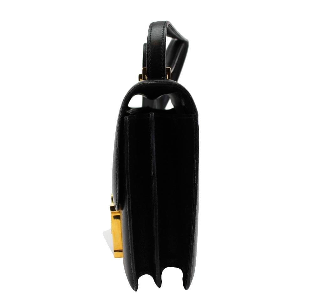 Hermes Constance 18 Black Box Leather Gold Hardware