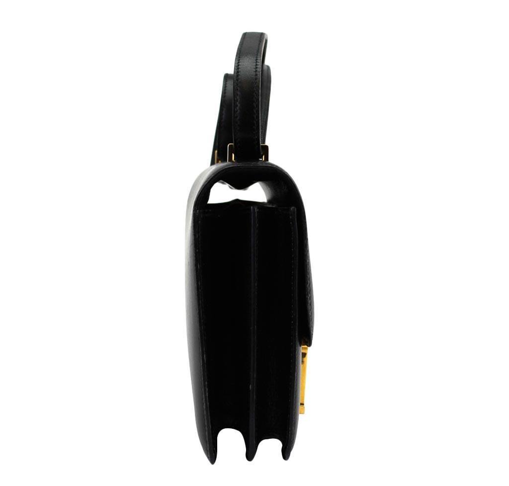 Hermes Constance 18 Black Box Leather Gold Hardware