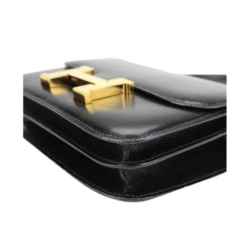 Hermes Constance 18 Black Box Leather Gold Hardware
