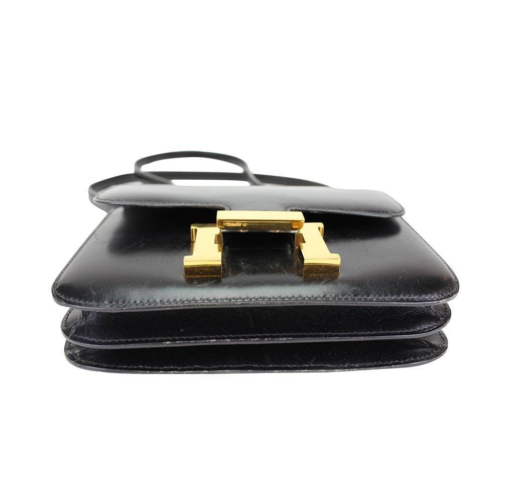 Hermes Constance 18 Black Box Leather Gold Hardware