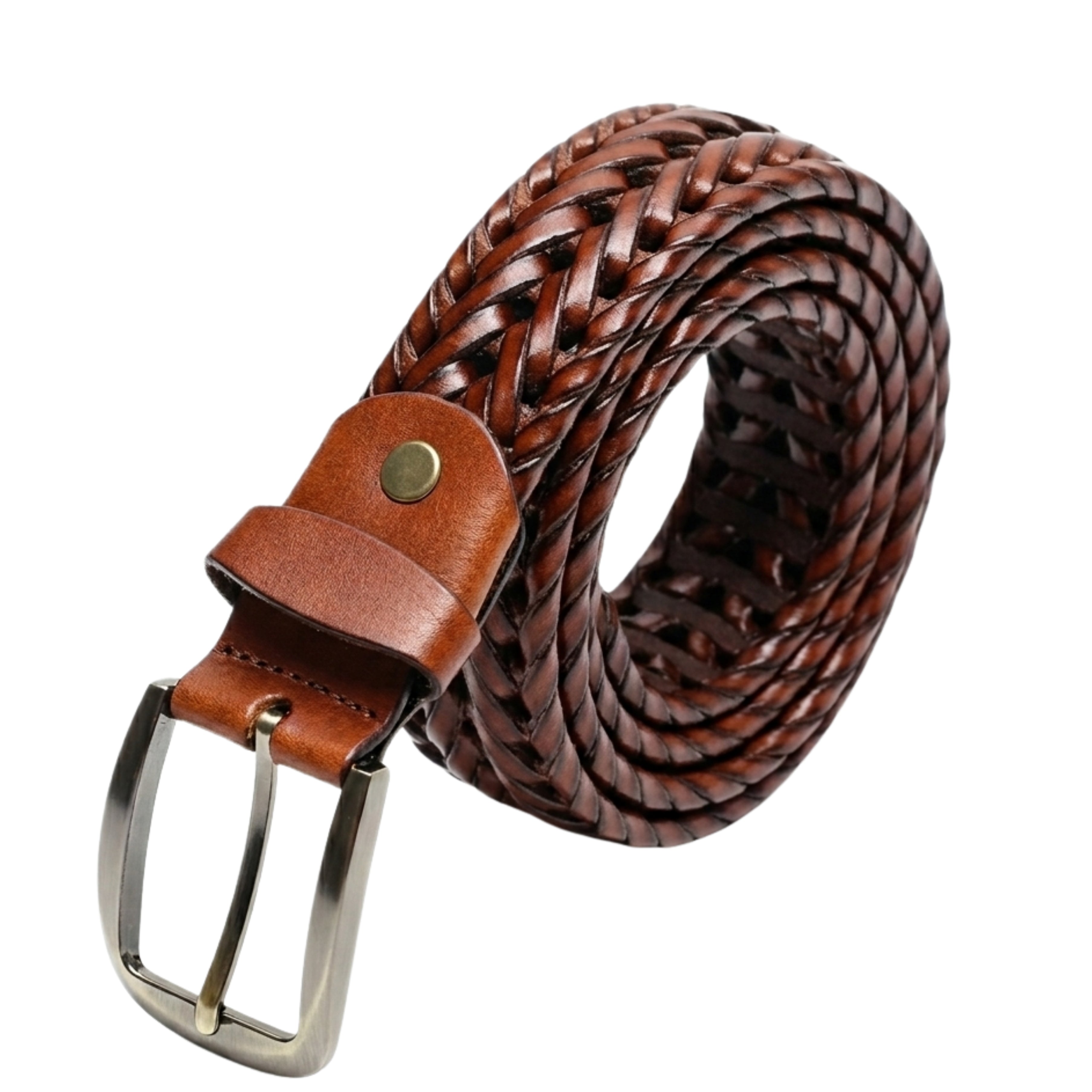Stylish Braided Men's Leather Belt