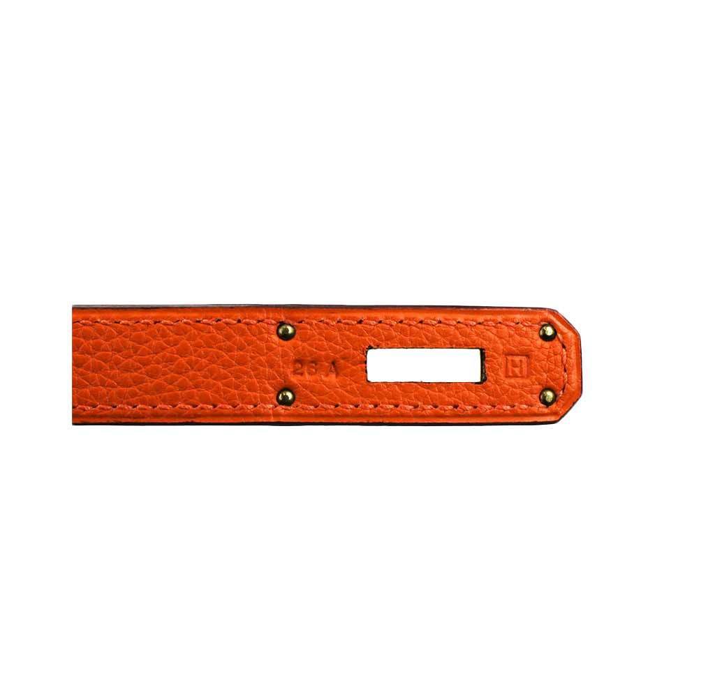 Hermes Birkin 30 Orange Togo Leather Palladium Hardware