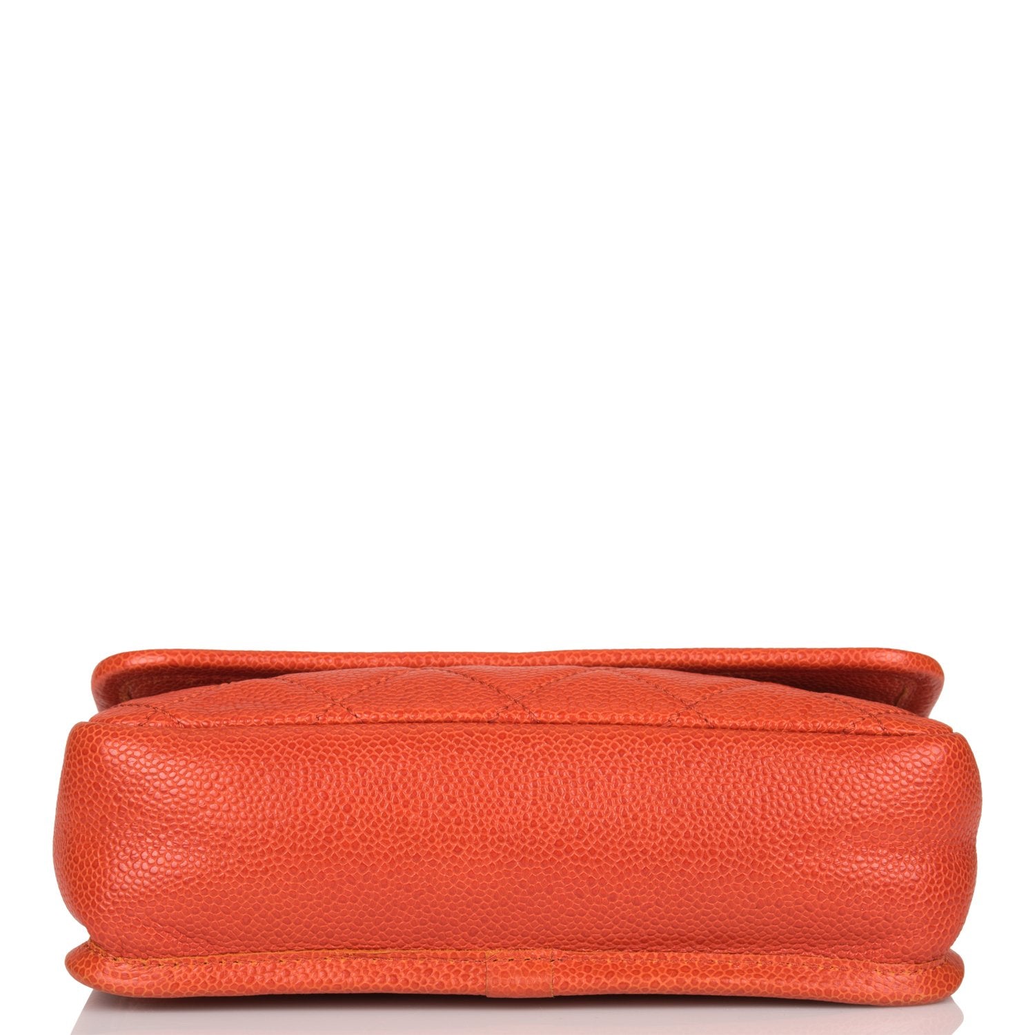 Pre-owned Chanel Mini Flap Bag Dark Orange Caviar Ruthenium Hardware