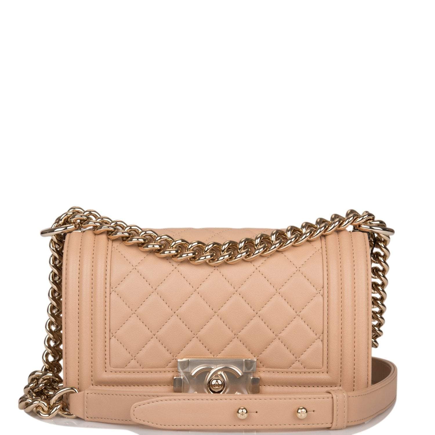 Copy of Chanel Camel Quilted Lambskin Small Boy Bag Light Gold Hardware-Payment 2