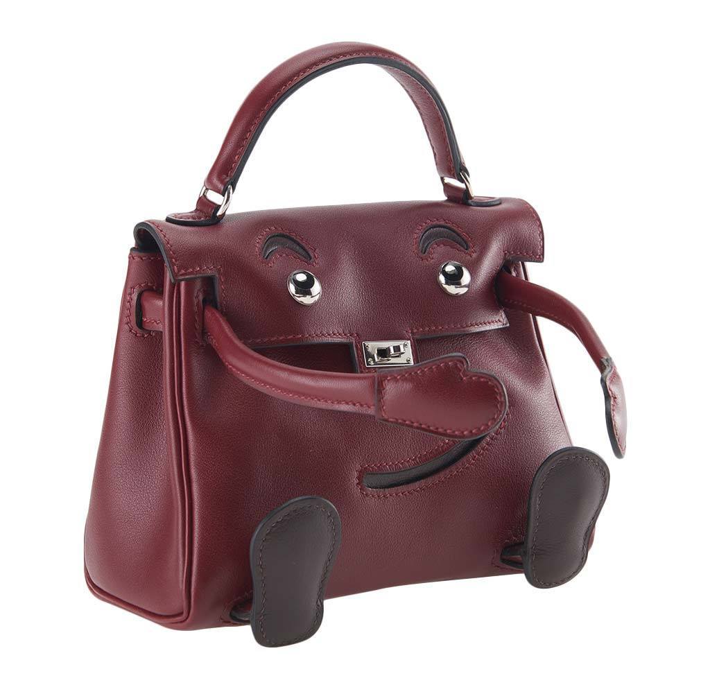 Hermes Kelly Idole Rouge Gulliver Leather Palladium Hardware