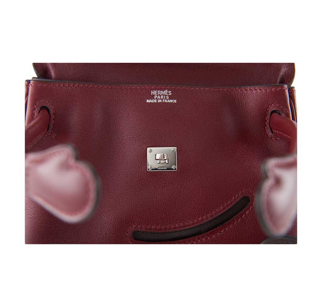 Hermes Kelly Idole Rouge Gulliver Leather Palladium Hardware