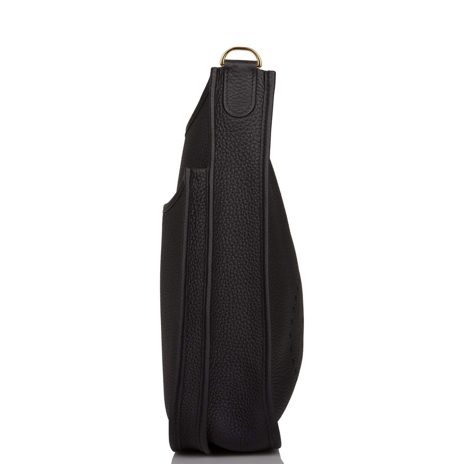 Hermes Evelyne III PM Black Clemence Gold Hardware
