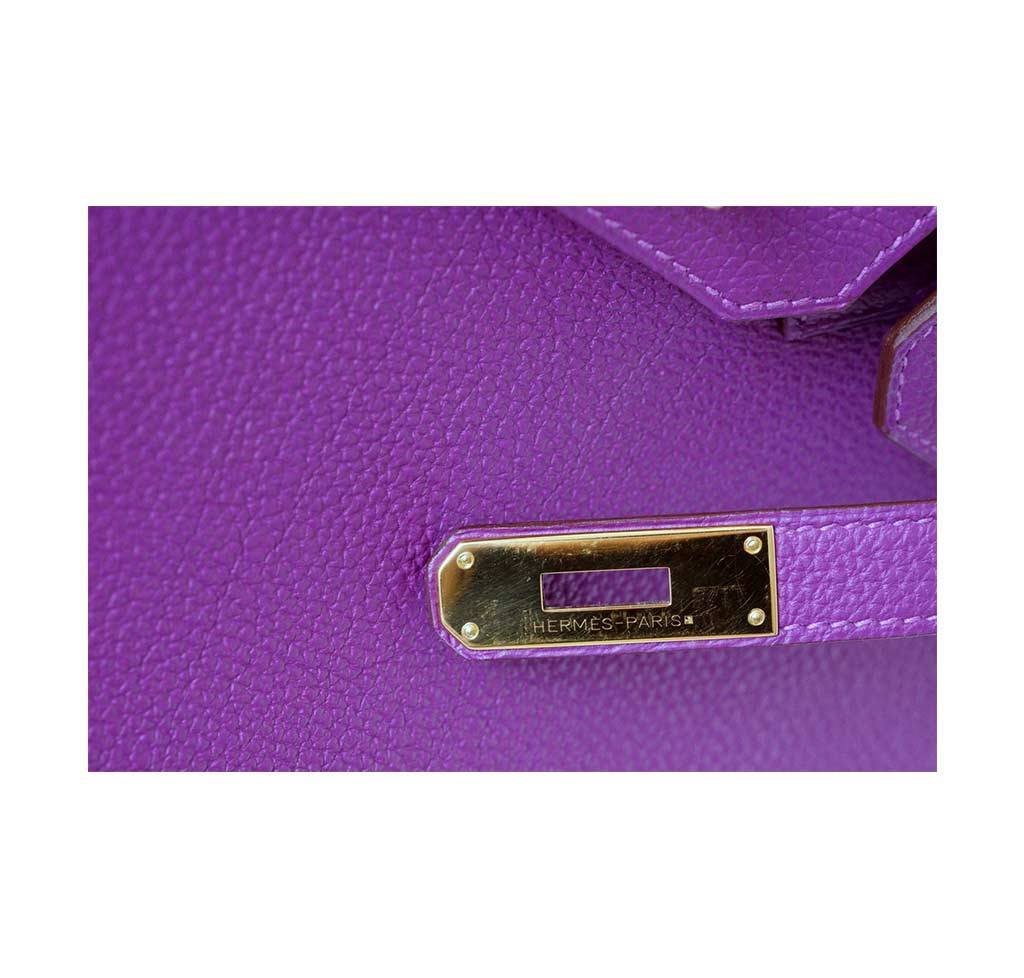 Hermes Birkin 30 Anemone Togo Leather Gold Hardware