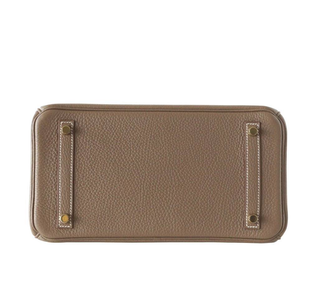 Hermes Birkin 30 Etoupe Togo Leather Gold Hardware