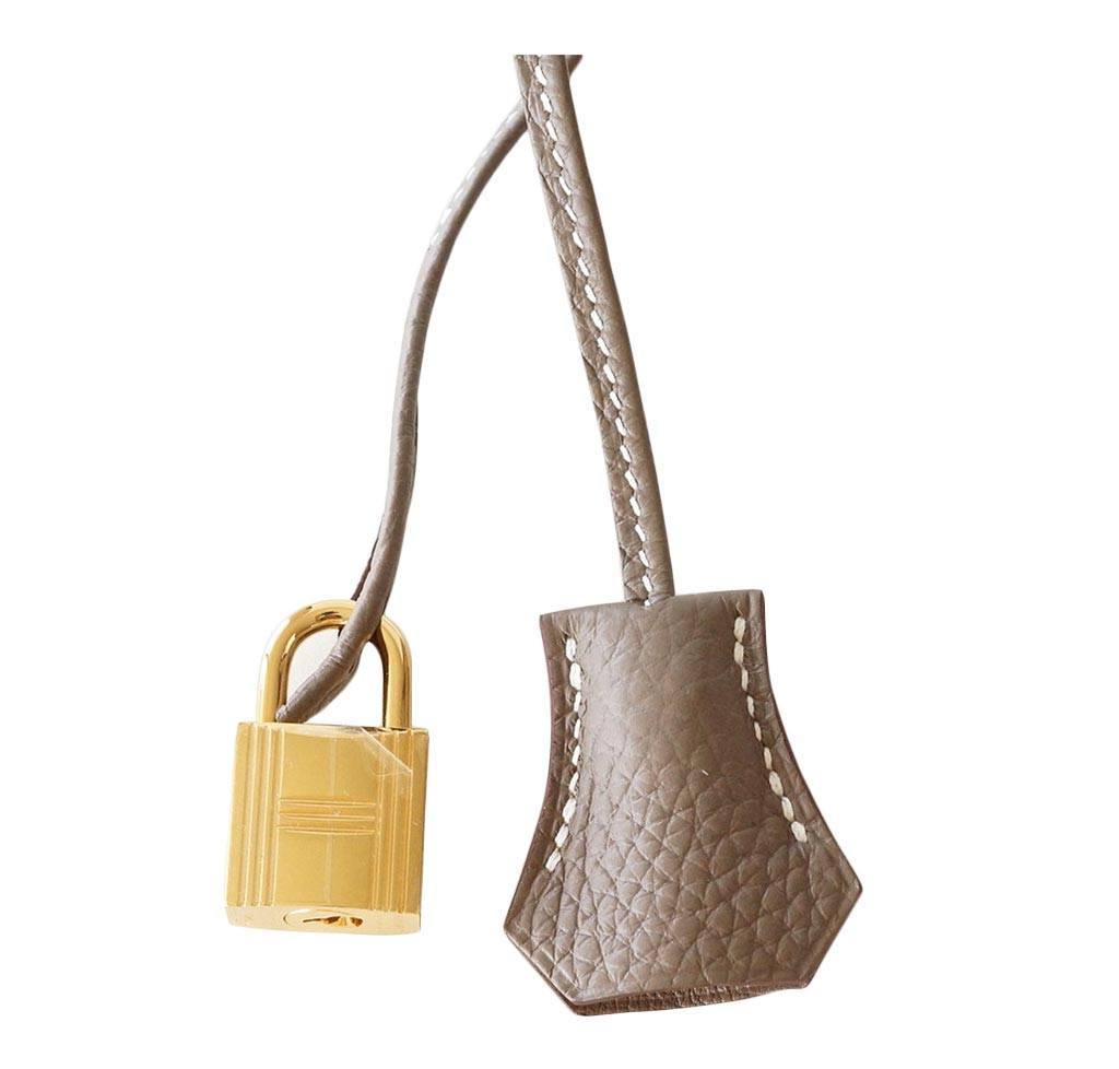 Hermes Birkin 30 Etoupe Togo Leather Gold Hardware