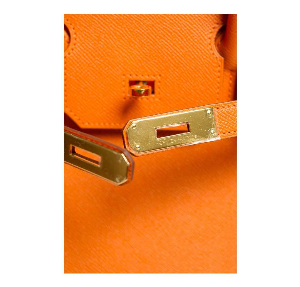 Hermes Birkin 30 Bag Orange GHW
