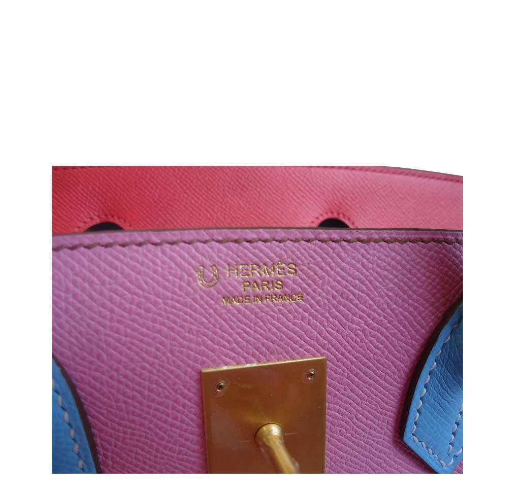Hermes Birkin 30 HSS Special Order Pink Celeste & Rose Jaipur Epsom Leather Gold Hardware