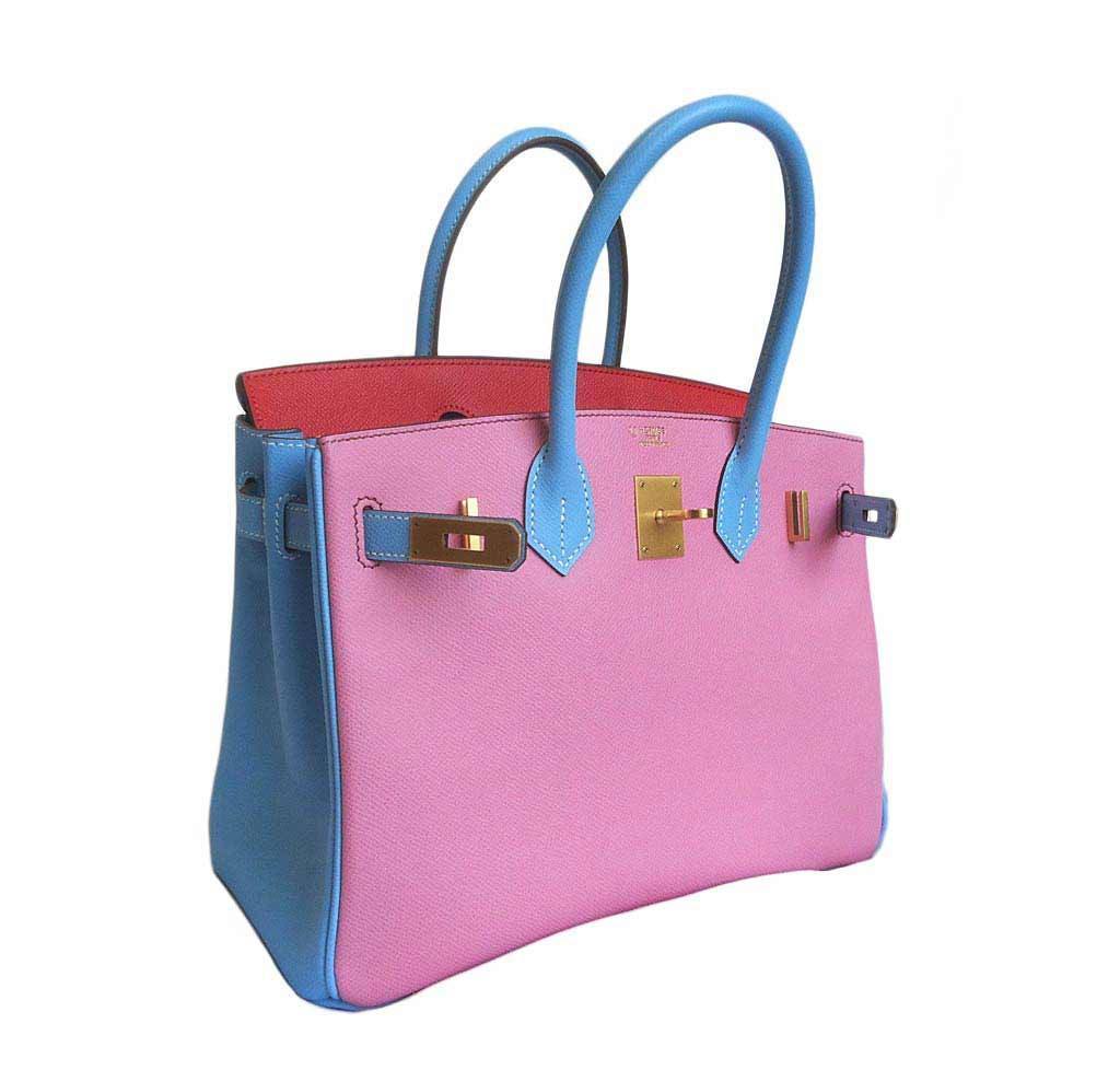 Hermes Birkin 30 HSS Special Order Pink Celeste & Rose Jaipur Epsom Leather Gold Hardware