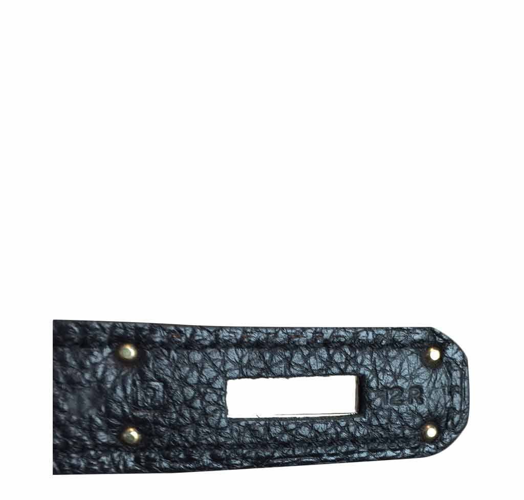 Hermes Kelly 32 Black Togo Leather Palladium Hardware