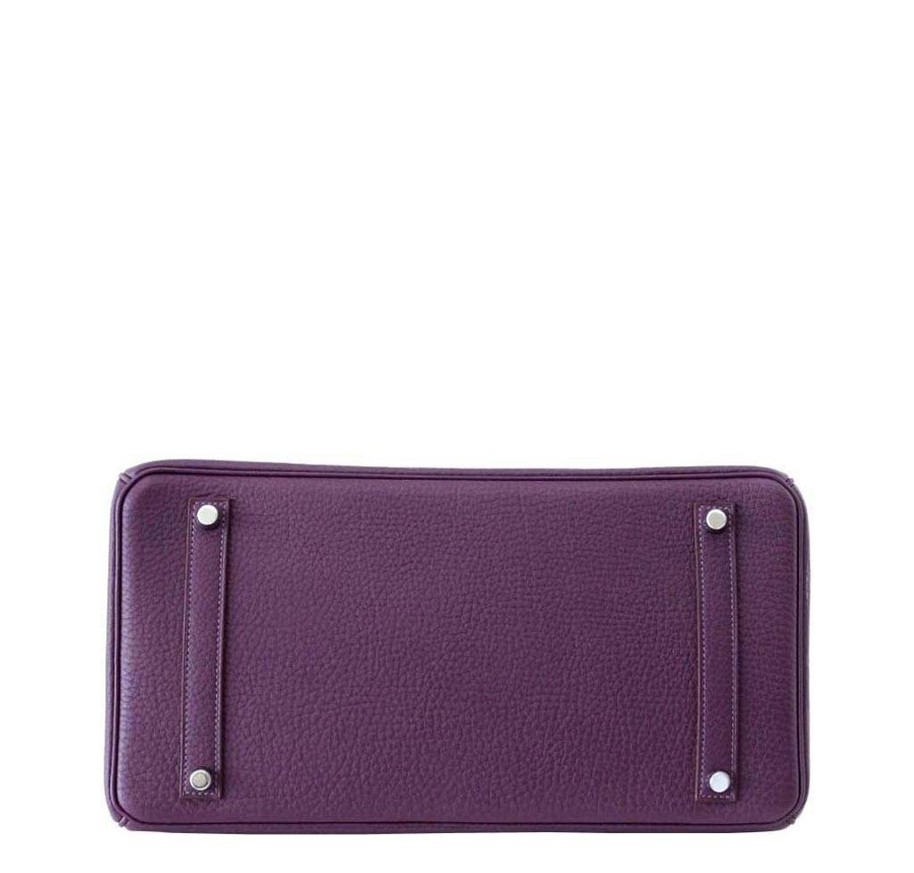 Hermès Birkin 35 Cassis Purple Fjord Bag