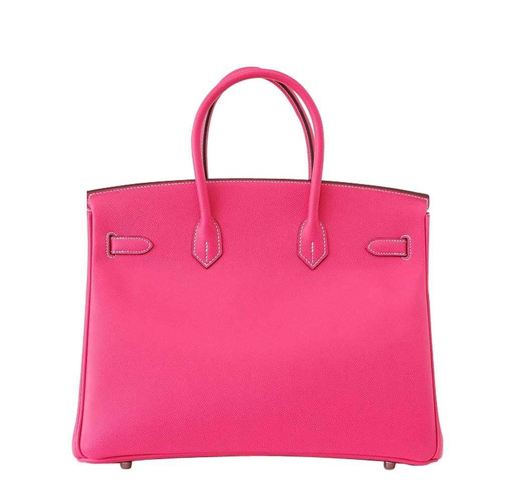 Hermes Birkin 35 Rose Tyrien Epsom Leather Palladium Hardware
