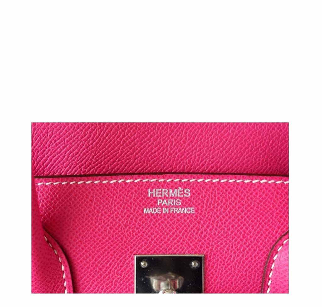 Hermes Birkin 35 Rose Tyrien Epsom Leather Palladium Hardware