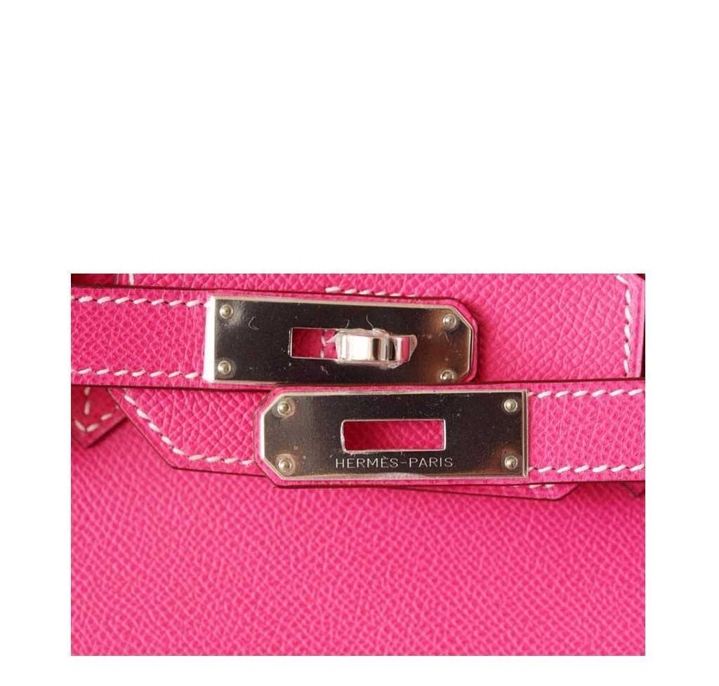 Hermes Birkin 35 Rose Tyrien Epsom Leather Palladium Hardware