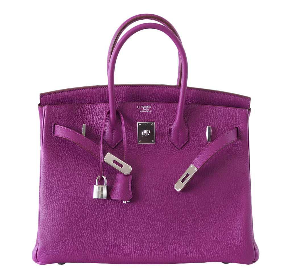 Hermes Birkin 35 HSS Tosca Clemence Leather Palladium Hardware