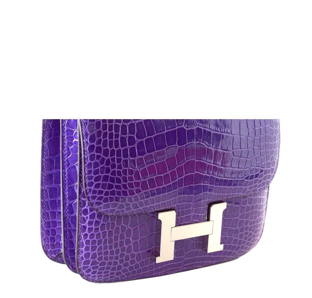 Hermès Constance 18 Alligator Ultra Violet Bag