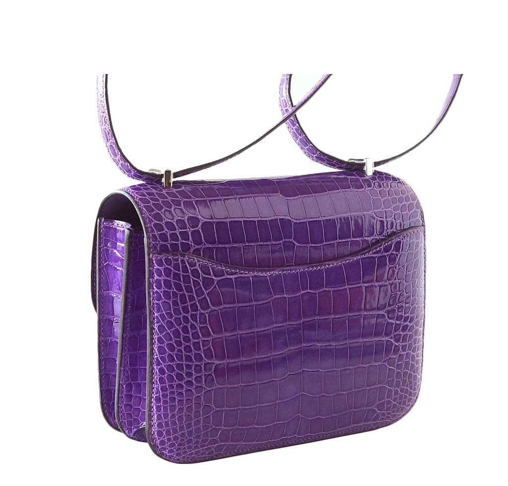 Hermès Constance 18 Alligator Ultra Violet Bag