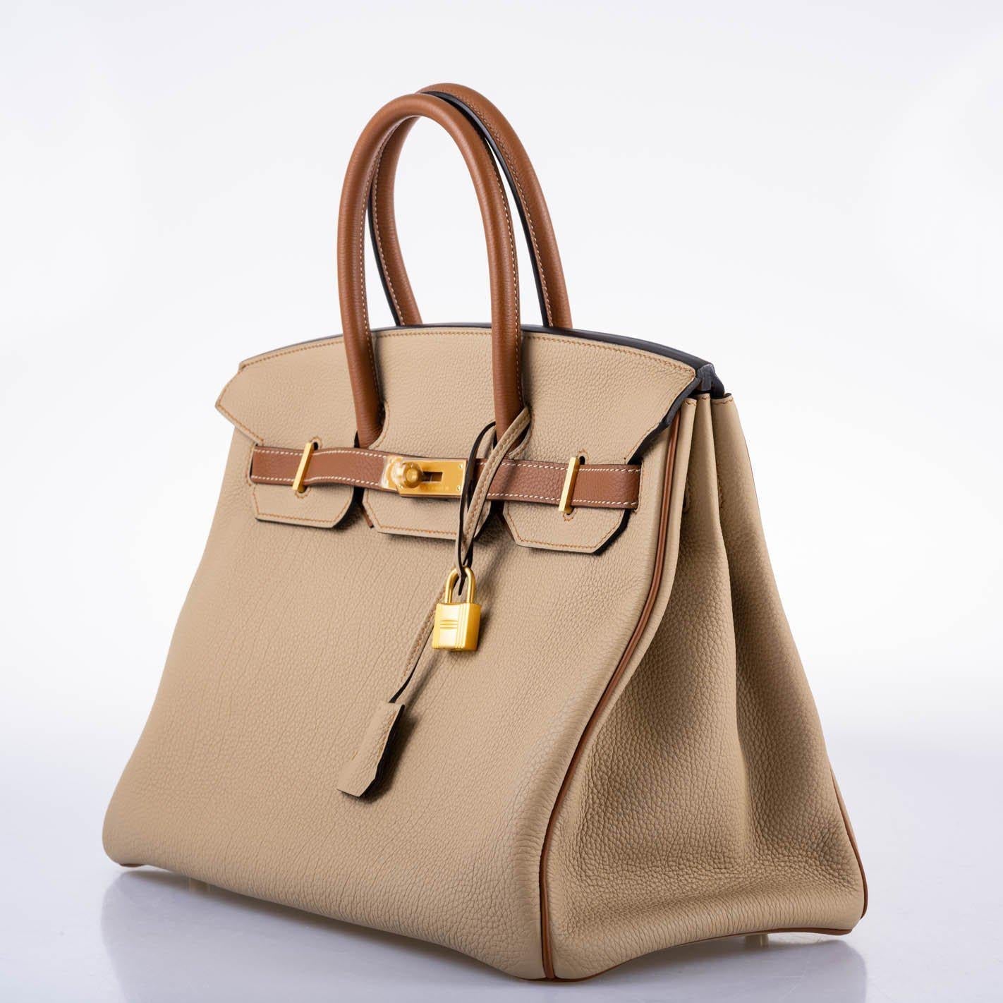 Hermes HSS Birkin 35 Trench & Gold Togo with Brushed Gold Hardware