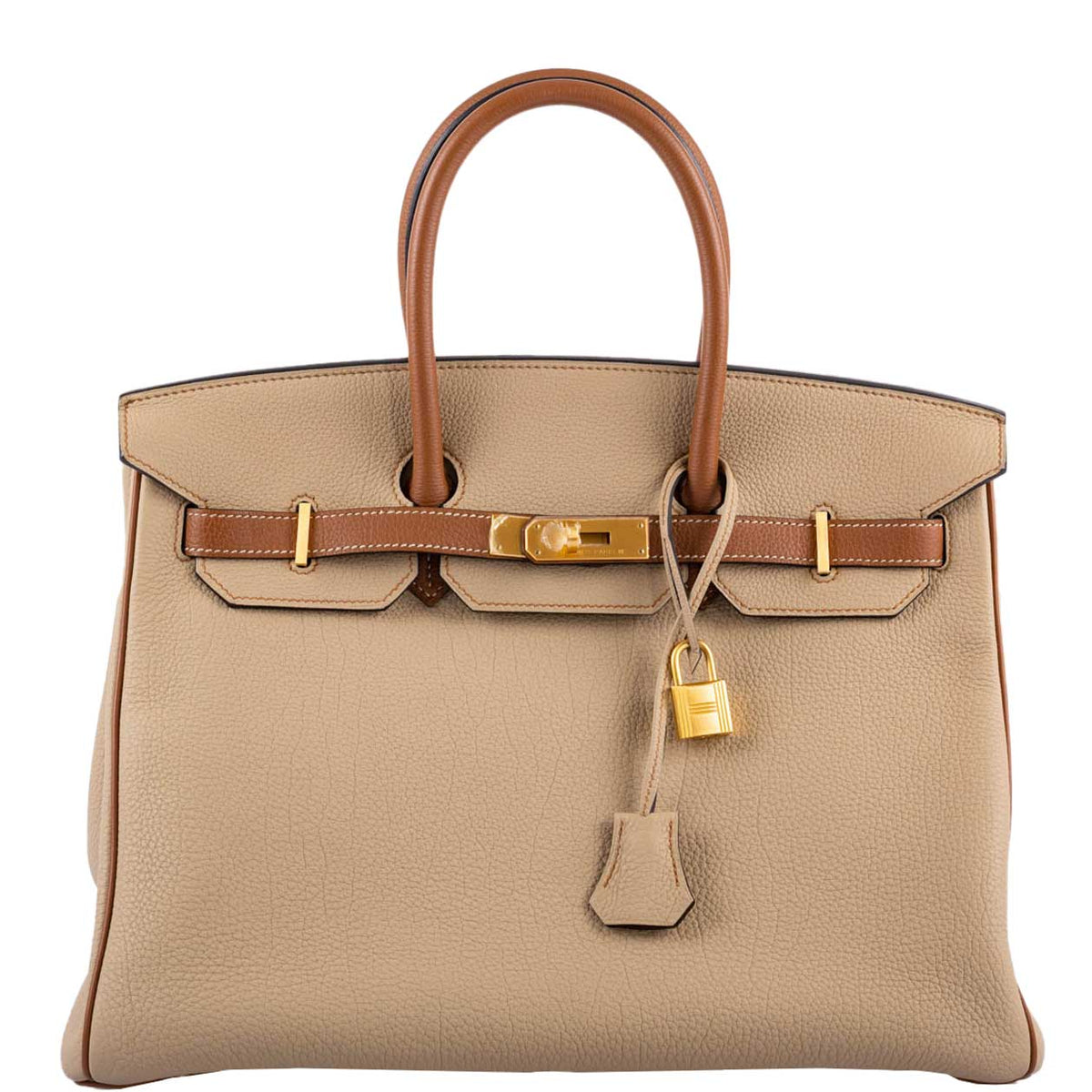 Hermes HSS Birkin 35 Trench & Gold Togo with Brushed Gold Hardware