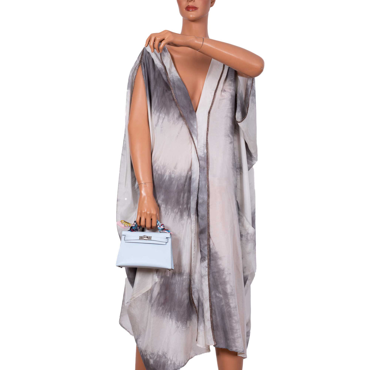 Hermes Kelly 20 Mini II Bleu Brume Hydra Epsom Palladium Hardware
