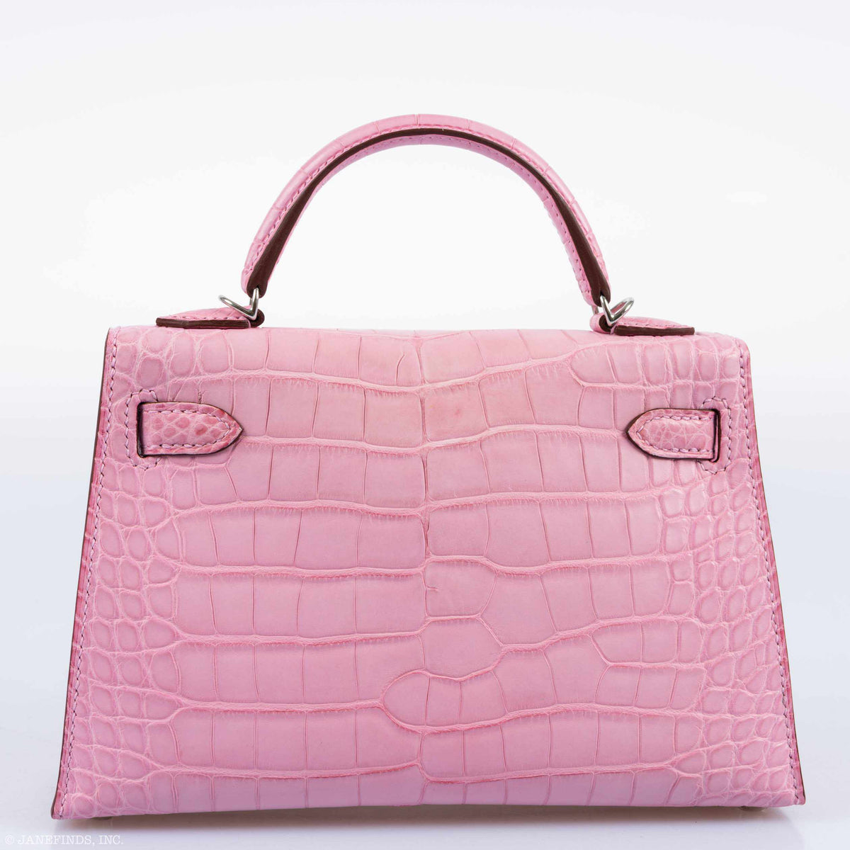 Hermes Kelly 20 Mini II Sellier 5P Bubblegum Matte Pink Alligator Palladium Hardware