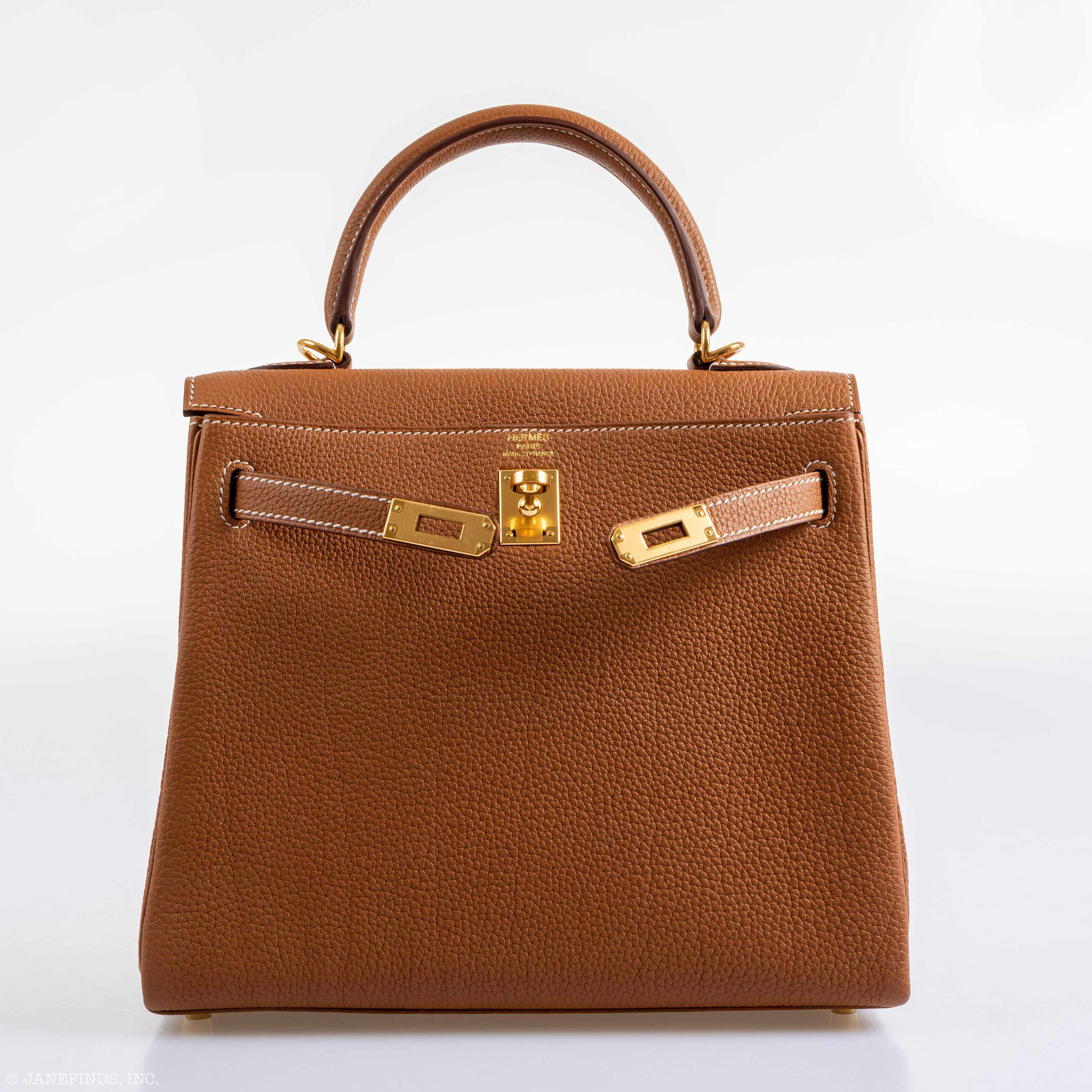 Hermes Kelly 25 Retourne Gold Togo Gold Hardware