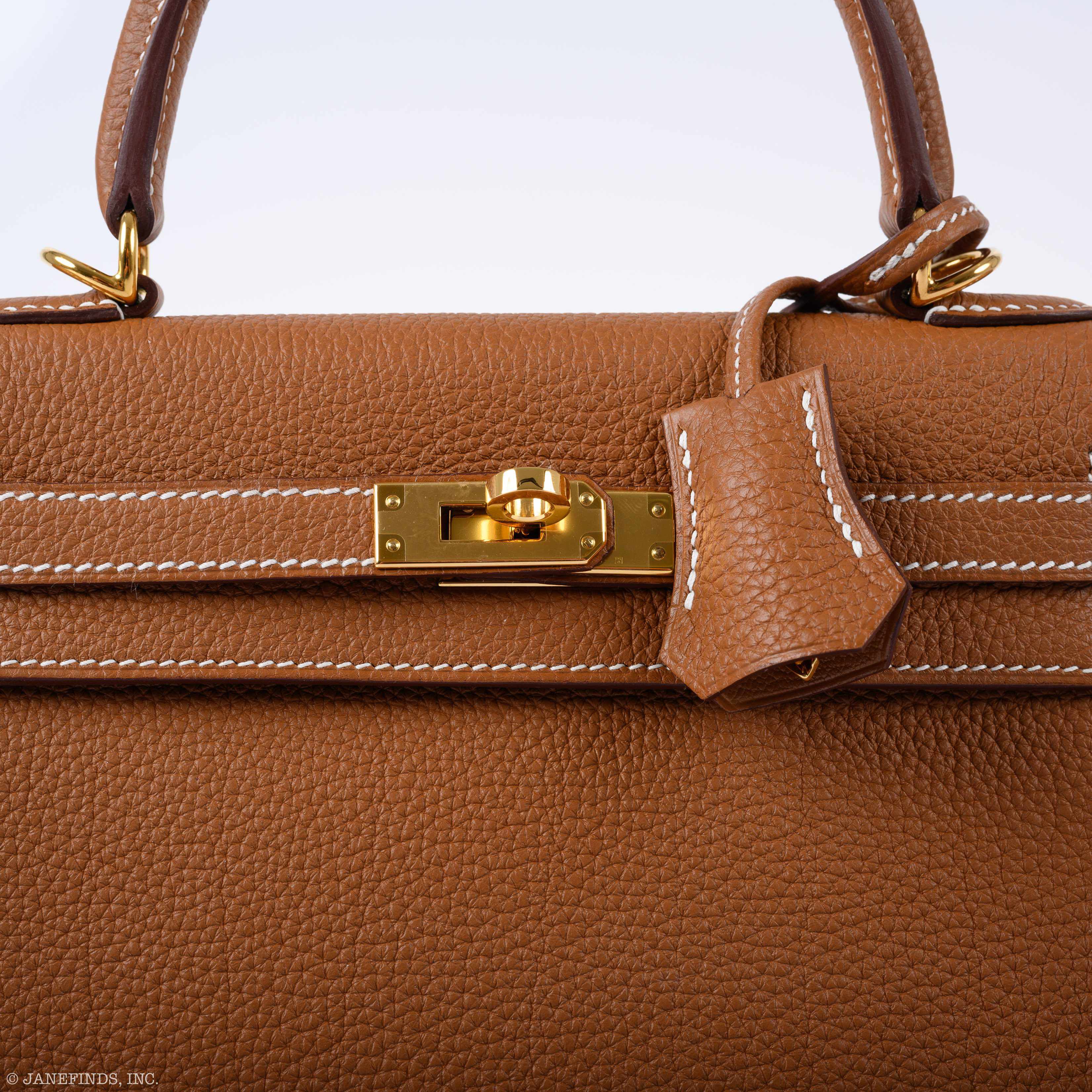 Hermes Kelly 25 Retourne Gold Togo Gold Hardware
