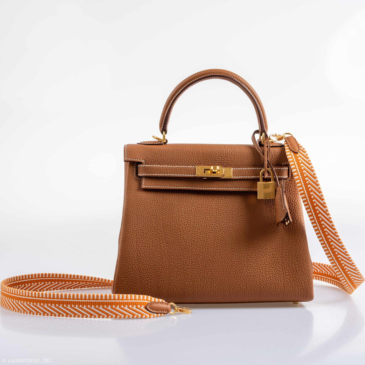 Hermes Kelly 25 Retourne Gold Togo Gold Hardware