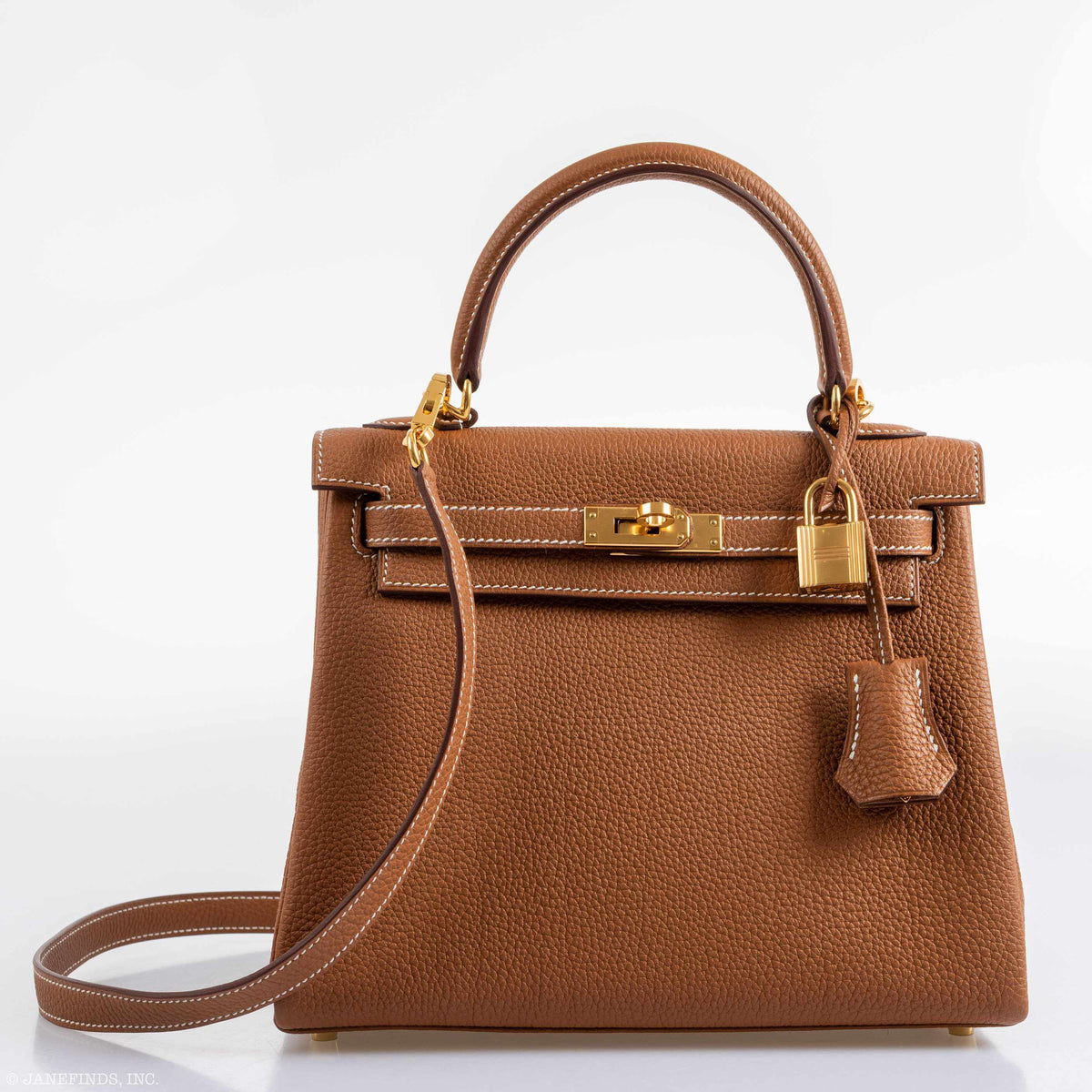 Hermes Kelly 25 Retourne Gold Togo Gold Hardware