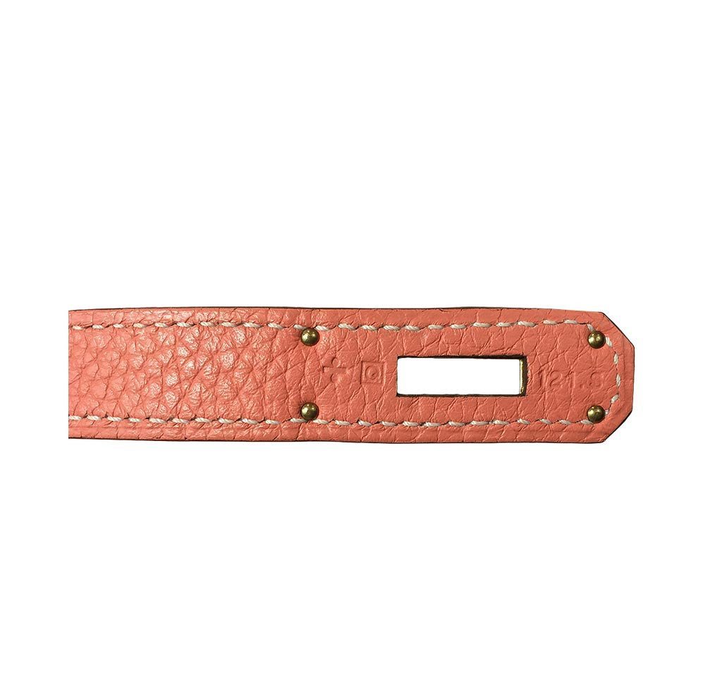 Hermes Kelly 35 Crevette Clemence Leather Gold Hardware