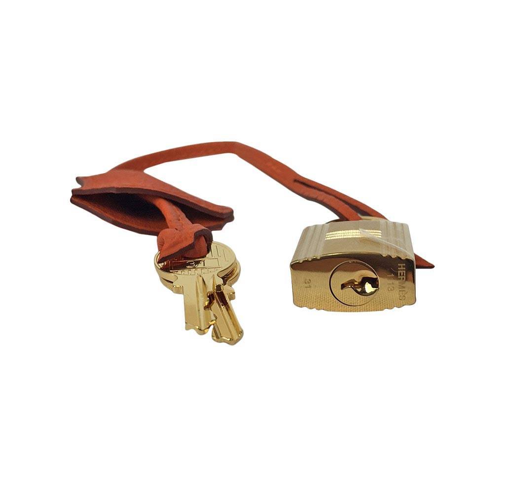Hermes Kelly 35 Orange Togo Leather Gold Hardware