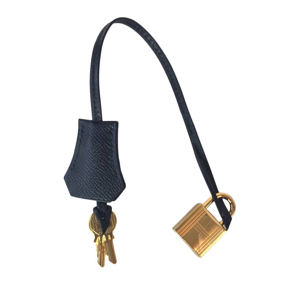 Hermes Birkin 35 Black Epsom Leather Gold Hardware