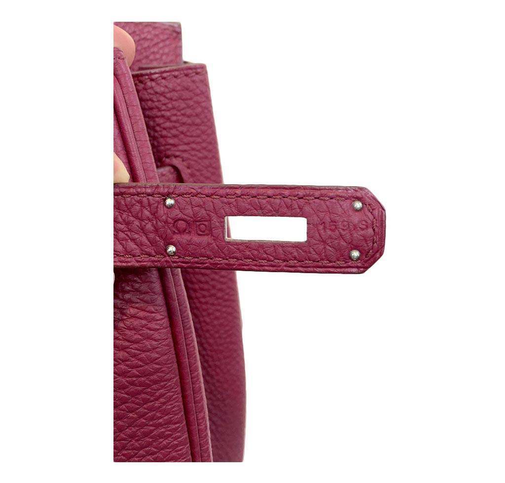 Hermes Birkin 35 Rouge Vif Togo Leather Palladium Hardware