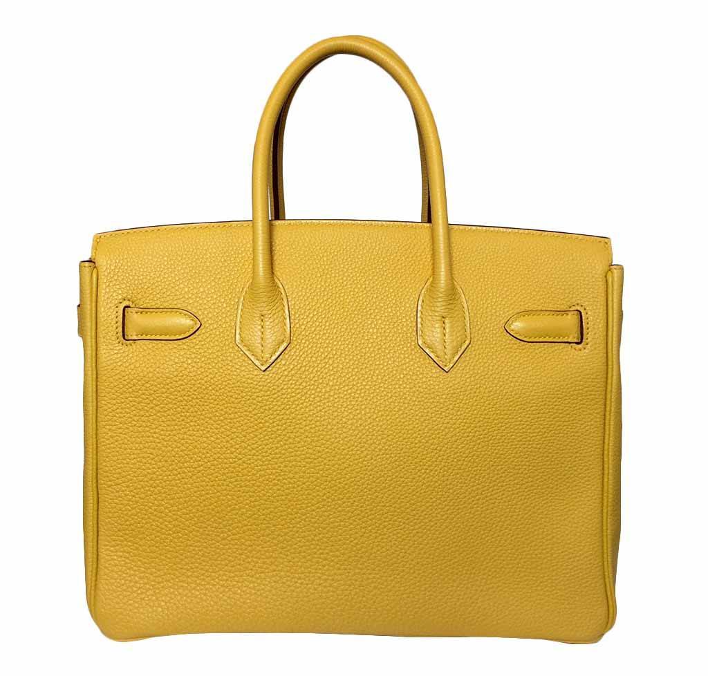 Hermes Birkin 30 Soleil Yellow Togo Leather Palladium Hardware